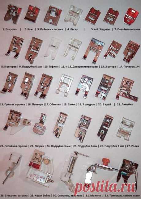 #sewingschool_useles 

● Лапки к швейным машинам
