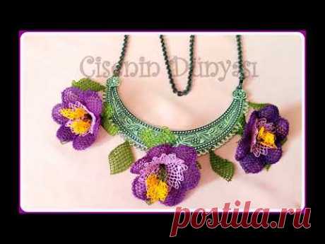 İğne Oyasından Takı Süslemeleri Nasıl Yapılır. Anlatımlı l How to Make Jewelry Decorations by Needle