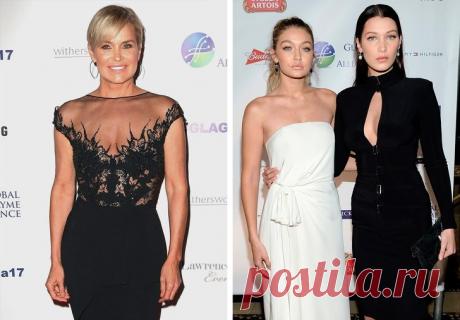 13 самых красивых и знаменитых женщин Голливуда и их дети / Малютка Иоланда Хадид с дочерьми