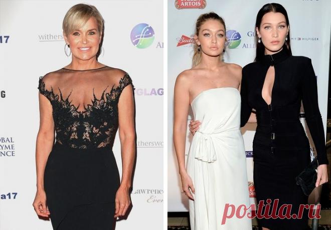 13 самых красивых и знаменитых женщин Голливуда и их дети / Малютка  Иоланда Хадид с дочерьми