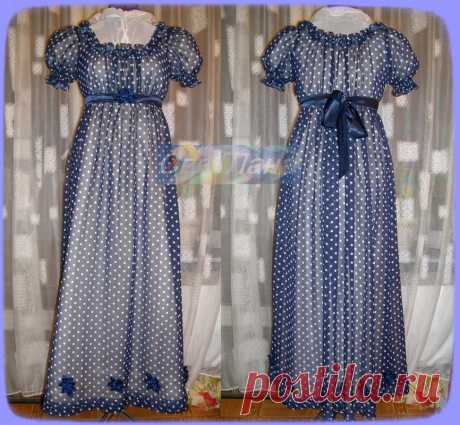 Платье в стиле ампир.Стилизация на начало 19 в