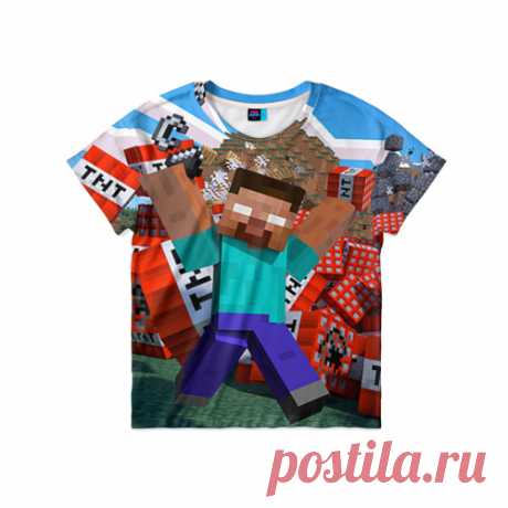 Детская футболка 3D Minecraft