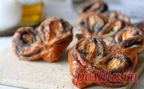 Плюшки с маком и сахаром из дрожжевого теста