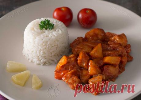 Свинина с ананасами в кисло-сладком соусе - рецепт с пошаговыми фото | ne-dieta