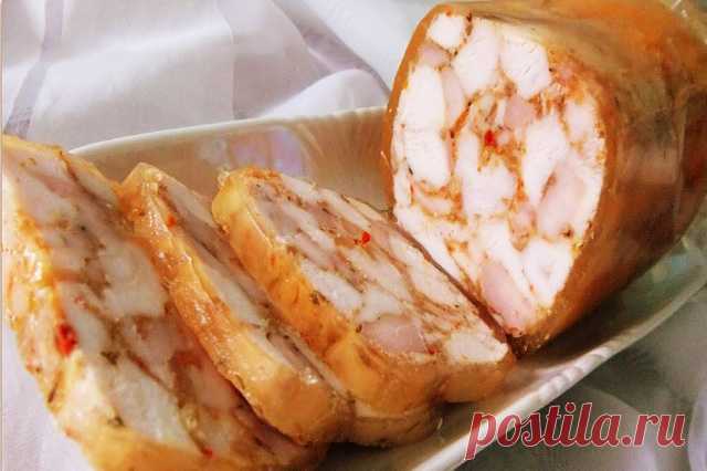 Рулет из куриного мяса быстро и без заморочек — Готовим дома
