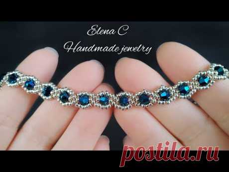 Beaded Bracelet Tutorial Beautiful Jewelry HandMade Красивый Браслет из бисера и бусин своими руками