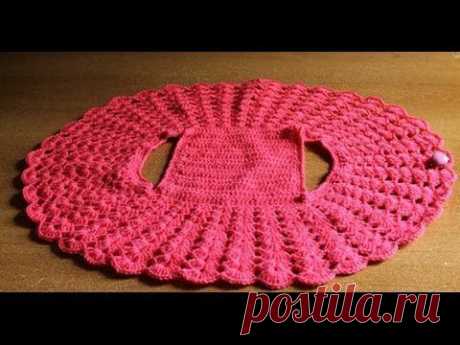 Bolero Croche Infantil  parte 1 -Crochet Bolero very easy - Ganchillo Bolero