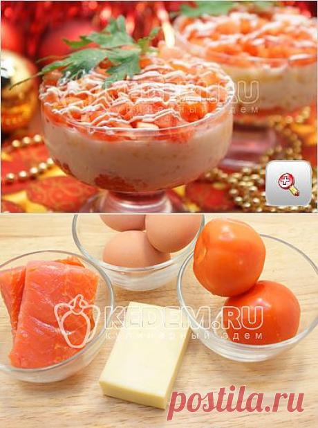 Салат с красной рыбой