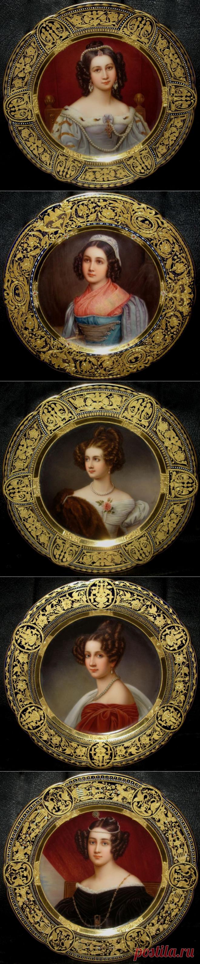 АукционноАнтикварное... Галерея красавиц Людвига-I Баварского на фарфоровых тарелочках. (часть-3)