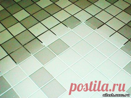 Отбеливаем швы на плиточном полу.
