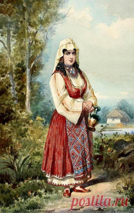 НАРОДНЫЙ КОСТЮМ (ЧАСТЬ 23 - РУМЫНИЯ. НАРОДНЫЙ КОСТЮМ ЖИТЕЛЕЙ БАЛКАН В АКВАРЕЛЯХ КАРОЛЯ ДЕ САТМАРИ)