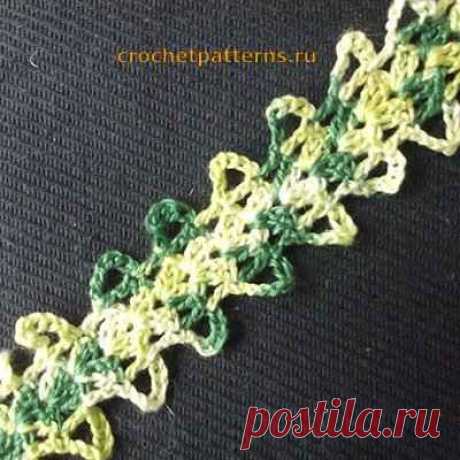Кайма крючком схемы Сороконожка