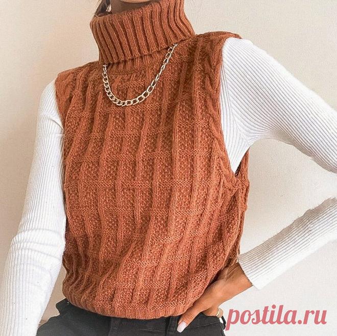 Стильные и простые безрукавки, которые повторит даже начинающая рукодельница — 10 моделей | Вяжем вместе! | Дзен