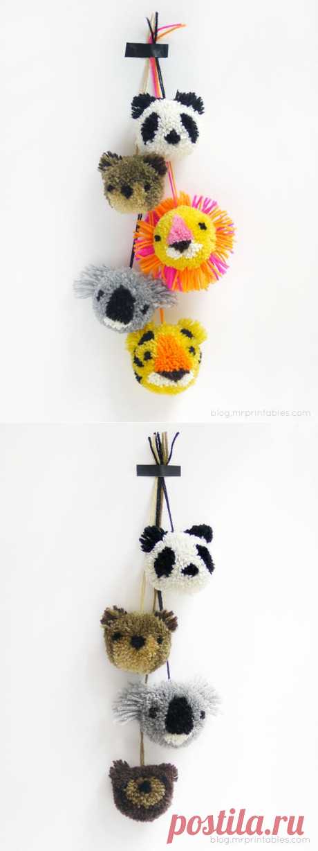 How to make animal pom-poms - Mr Printables Blog