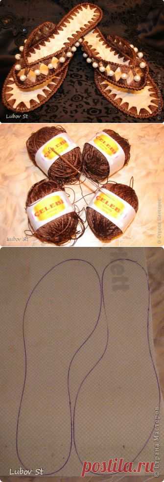 Тапочки из пластиковой бутылки