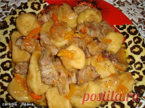 Галушки украинские с мясом