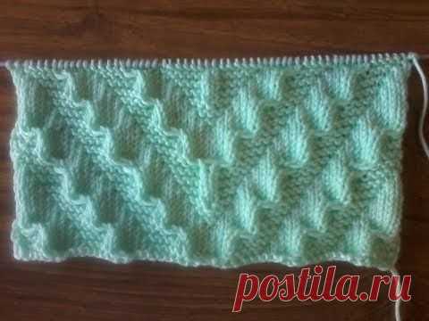 tuto point de tricot / tricoter un point fantaisie diagonales - YouTube