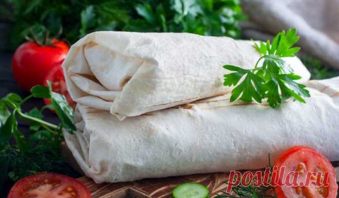 Овощная шаурма с грушей, фетой и йогуртом