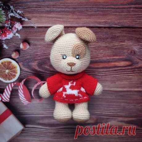 Собачка амигуруми. Схемы и описания для вязания игрушек крючком! Бесплатный мастер-класс от Анастасии Трайно по вязанию собачки крючком. Высота вязаного щенка примерно 12 см. Для изготовления игрушки автор использов…