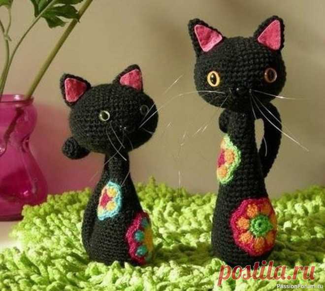 Кошечки крючком. Описание | Вязаные игрушки. Мастер-классы, схемы, описание. .