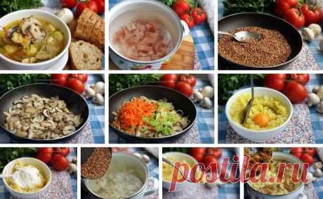 Гречневый суп с грибами и картофельными клёцками | MerCi