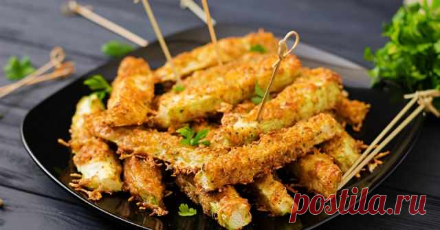 Рецепт палочек из кабачков в духовке — Домашняя кулинария
