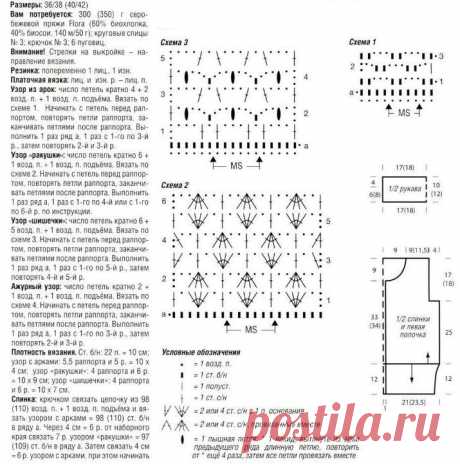 Ажурная кофточка крючком