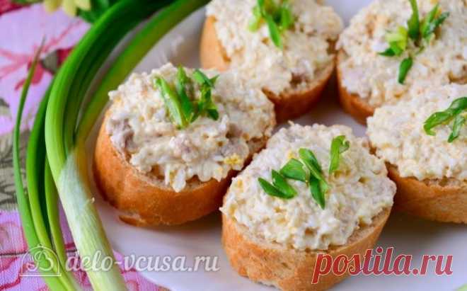Бутерброды с печенью трески и плавленым сыром, рецепт с фото