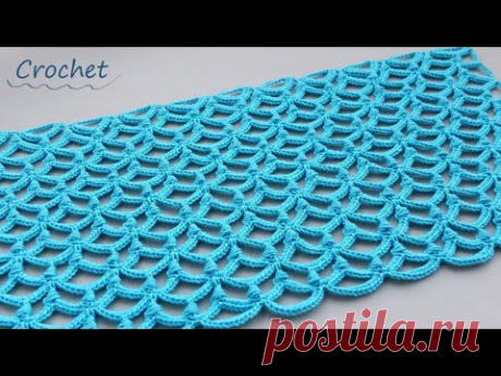 Жемчужный УЗОР КРЮЧКОМ простое ВЯЗАНИЕ для начинающих 💎SUPER EASY Pattern Crochet for beginners💎