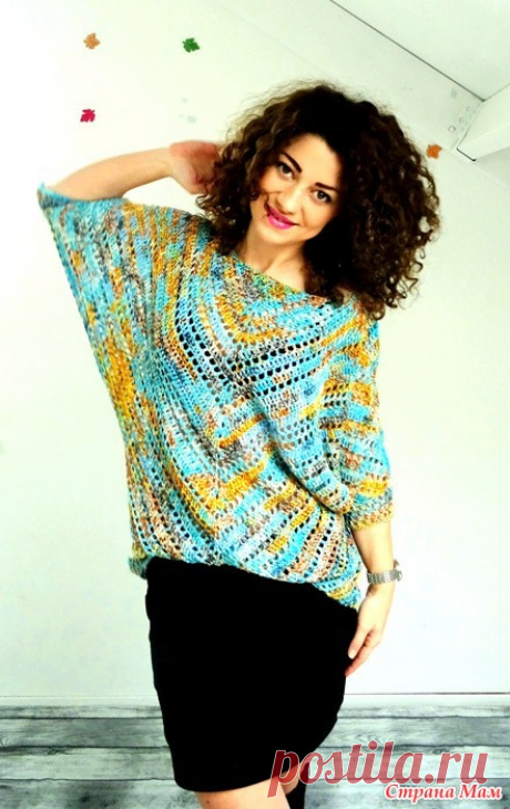 . Блуза «Звездная ночь». Основные части блузки представляют собой 2 треугольных шарфа, которые соединены вместе, а затем добавляются 2 треугольника, чтобы завершить края и сделать низ блузы прямым.Рукава можно сделать