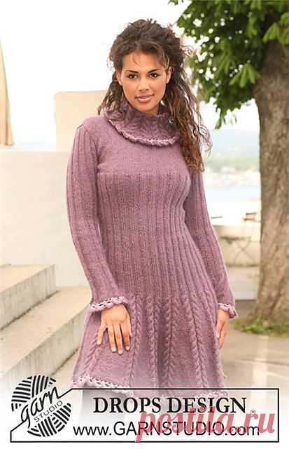 Очень красивое платье - вязание от ДРОПС..