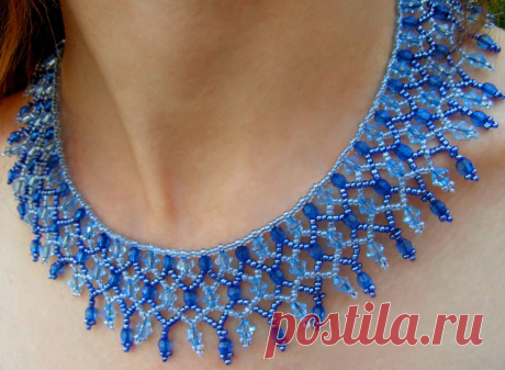 Free pattern for beautiful beaded necklace Adriatic | Beads Magic