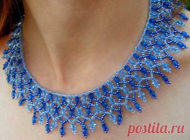 Free pattern for beautiful beaded necklace Adriatic | Beads Magic