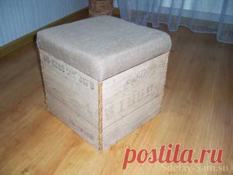 Пуфик из ламинатной доски