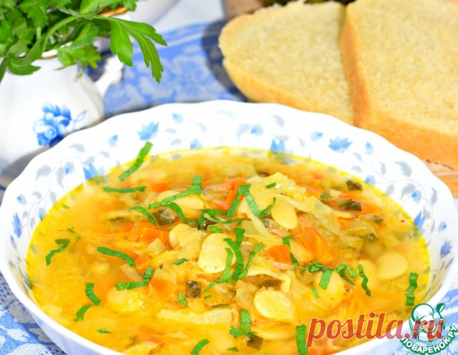 Фасолевый суп с квашеной капустой – кулинарный рецепт