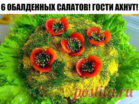 ✿ 6 ОБАЛДЕННЫХ САЛАТОВ! ГОСТИ АХНУТ ОТ ВОСТОРГА ✿
1) Салат мимоза "Маки" 2) Салат "Башмачок" 3) Салат "Нарциссы"
4) Салат - торт из крекеров 5) Сёмга на шубе 6) Салат "День и ночь"
Когда ломаешь голову, что приготовить, тебе на помощь придут эти 6 
рецептов