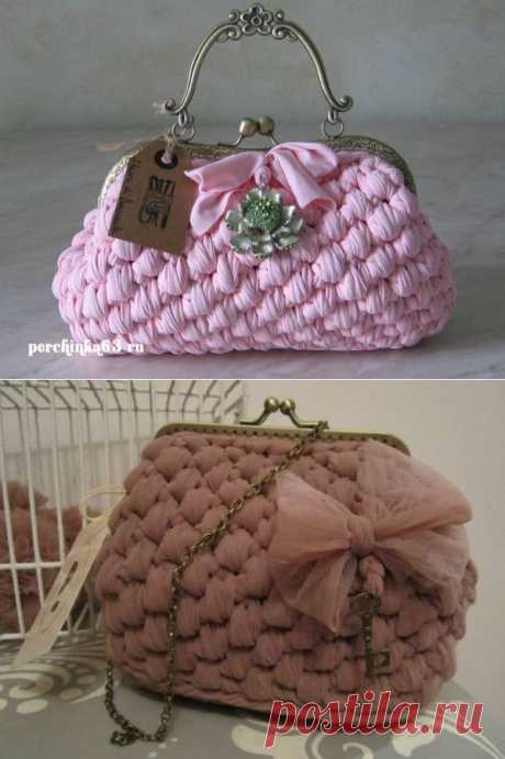 Пряжа Спагетти и сумки из нее