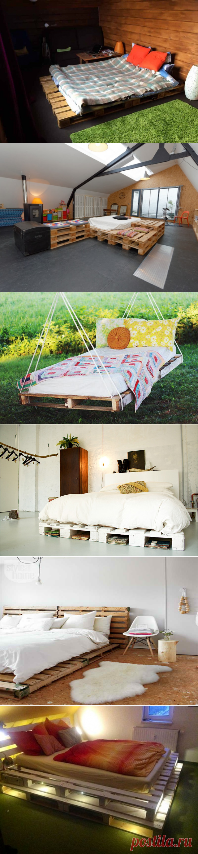 Кровати из поддонов