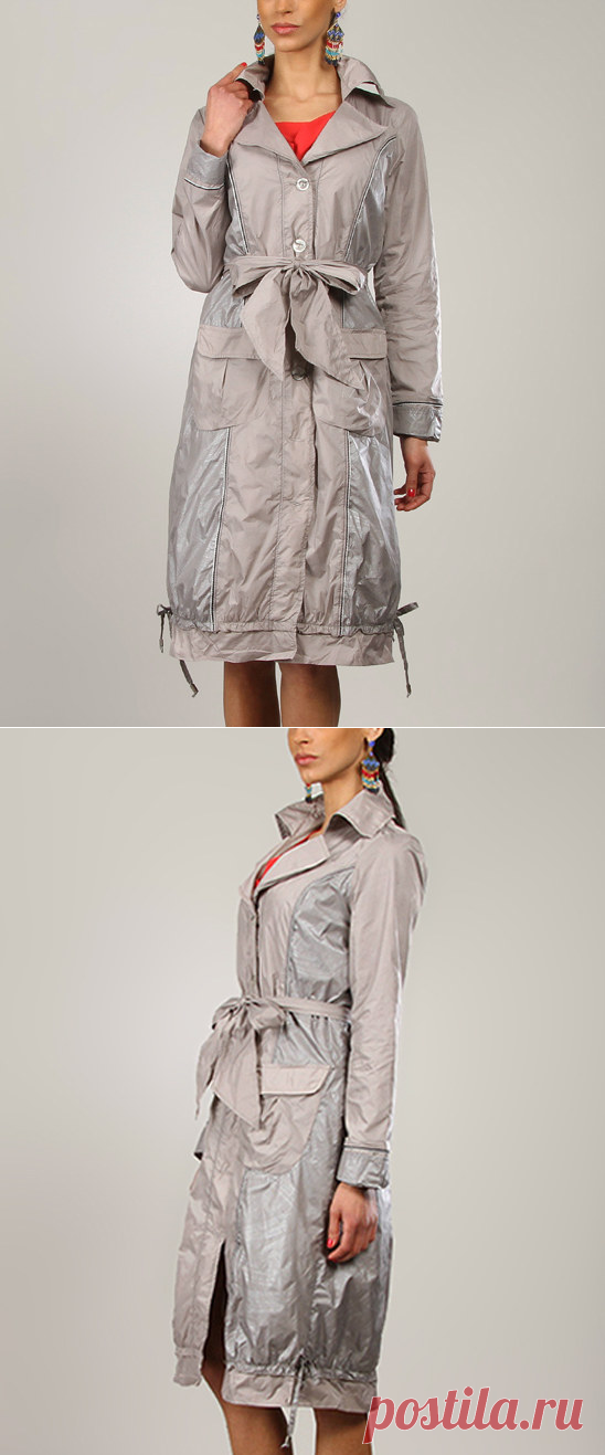 L33 by Virginie&Moi Gray Bubble Trench Coat | zulily