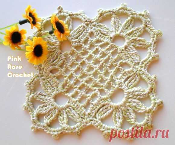 Мотив крючком-poste Pink Rose crochet...
Дневник Елена-надежда