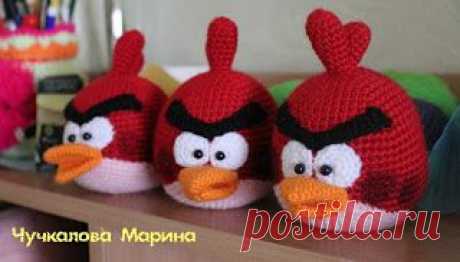 Вязаные чудеса от Марины Чучкаловой : КРАСНАЯ ПТИЧКА из Angry birds