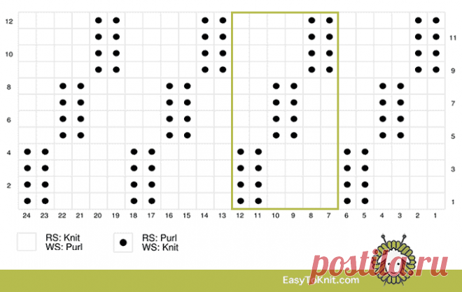 Вязать Изнаночной Стороной 43: Правая Диагональ - Легко Вязать