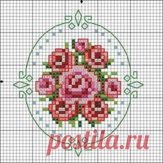 Схема роз для вышивки крестиком бисером