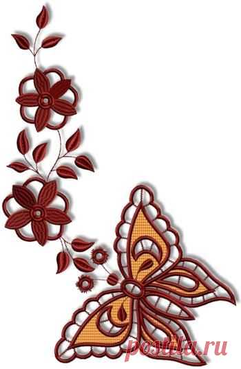 Advanced Embroidery Designs - Cutwork Butterfly and Flower Set