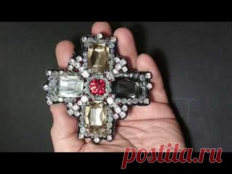 Ручная работа крест брошь или подвеска