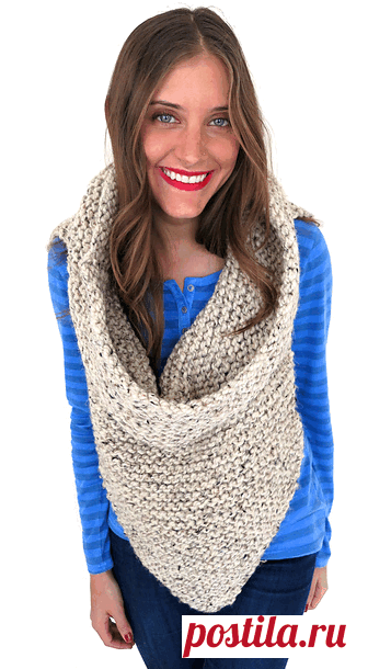 вяжем спицами снуд пончо безрукавка