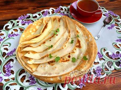Тонкие блинчики на молоке для начинки с мясом Рецепт приготовления тонких блинчиковна молоке для начинки с мясом. Блины получаются не сладкими, всегда ровными и прочными.