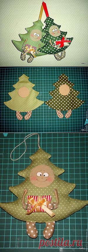 Забавные текстильные Ёлочки) - Ярмарка Мастеров - ручная работа, handmade