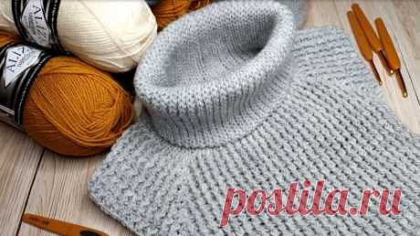 Манишка крючком | Как связать манишку крючком