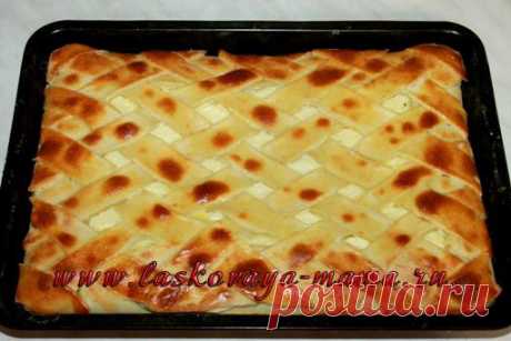 Пирог с творожной начинкой